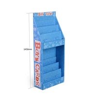 Benutzer definierte Einzelhandel geschäft Gruß karte Boden Postkarte Pop Rack Produkt Papier Wellpappe Display Stand Supermarkt
