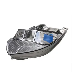 Barco de alumínio soldado para pesca, barco pequeno