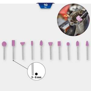 Brilliant Tools Juego de pasadores de molienda para molinillo de lápiz, 10 piezas - Product Image 2