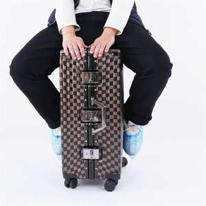 Aluminum Frame Trolley Case 20 Inch Carry On 24 Inch Luggage 26 Inch With Combination <b>Lock</b> Travel <b>Suitcase</b> Unisex Spinner Wheels - Product Image 1