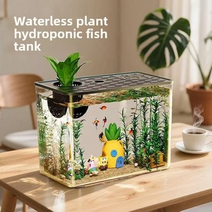 Visaquarium Mengcilinder Energiebesparende Frequentieregelaar Woonkamer Bureaublad Binnenstaand Vloerstaand Transparant - Product Image 2