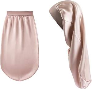 Bonnet de nuit en soie pour cheveux longs, super doux, 16, 19, 22 Momme, avec logo personnalisé, usage quotidien, quatre saisons, pour femmes adultes - Product Image 5