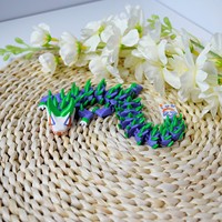 Vashine 3D imprimé coloré Jokers Dragon jouets créatif Flexible cristal PLA jouets 3D figurine Dragon pour enfants
