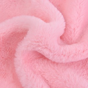 10mm <span class=keywords><strong>Pile</strong></span> imité lapin fausse fourrure tissu en peluche brossé pour les vêtements de mariage des filles foulard seau chapeau oreiller sac à main - Product Image 2