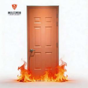 Portes coupe-feu en acier Mexin pour appartements commerciaux, portes métalliques extérieures, portes d'entrée en acier de sécurité, portes coupe-feu en acier - Product Image 1