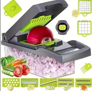 Hot All-in-one Stainless Steel & Plastic Multi-functional <b>Vegetable</b> Slicer and Cutter Quick Food Processor <b>for</b> Home Kitchen - Product Image 4