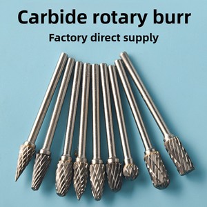 Pisau Penggiling Baja Tungsten Karbida 6mm Shank 50mm Panjang Mata Gerinda Kepala Pemoles Penggiling Listrik Mata Bor Putar - Product Image 5