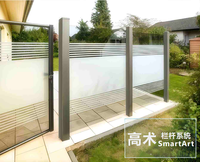 Smartart Balustrades Mains Courantes Pont Clôture Colonne en aluminium Rampe en verre Balcon extérieur Rampe en aluminium