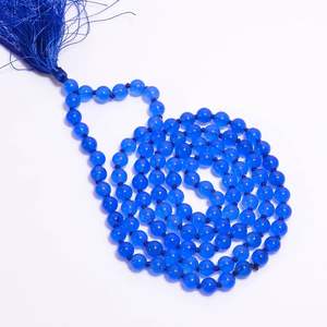 ลูกปัดมาลาประดับพู่ทำมืออย่างสวยงาม, สร้อยคอพู่ผูกปมสำหรับโยคะ - Product Image 1