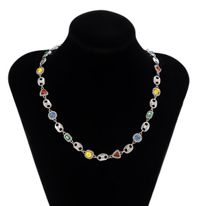 <span class=keywords><strong>Collana</strong></span> con Diamanti Colorati in Stile Europeo <span class=keywords><strong>e</strong></span> Americano per <span class=keywords><strong>Uomo</strong></span>, <span class=keywords><strong>Bracciale</strong></span> Versatile Hip-hop Retrò di Lusso Super Scintillante - Product Image 5