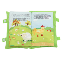 Livre en tissu pour bébé, livre sensoriel éducatif en tissu doux sur le thème de la ferme, jouet interactif lavable pour tout-petits, activité d'apprentissage pour nourrissons, OEM