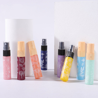 Vente en gros - Atomiseur de parfum en verre à motif floral, format voyage, portable, rechargeable, flacon vaporisateur d'huile essentielle, 10 ml