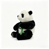 Peluche réaliste de panda assis avec bambou - Animal en peluche doux pour enfants, souvenirs du zoo, cadeaux promotionnels