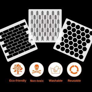 Plastic Draw <b>Stencil</b> for DIY Scrapbooking Decorative Embossing Plastic Templates Drawing Sheets - Product Image 5