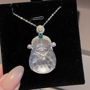 Collier pendentif en argent pur S925 avec perle de nacre blanche naturelle en forme de gourde, style chinois de luxe, nouveau collier de clavicule de niche - Product Image 1