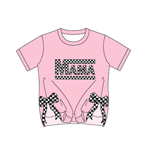 Précommande été fleur <span class=keywords><strong>MAMA</strong></span> MINI lettre petites filles T-Shirt mode adulte femmes chemise haut maman et moi chemise nouveaux Styles - Product Image 3