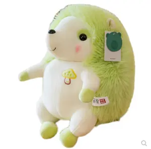 2024 뜨거운 판매 봉제 완구 녹색 보라색 고슴도치 쿠션 사무실 장식 부드러운 장난감 어린이 생일 선물