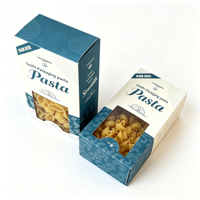 Boîte en carton pour emballage de nouilles sèches, pâtes, pizzas, pâtes à steak, aliments surgelés, snacks, biscuits, gâteaux, vente en gros