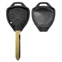 Carcasa de Llave Remota para Auto de 4 Botones, Material ABS, Color Negro, con Llave Tipo Toy47, Repuesto de Carcasa para Llaves de Vehículo