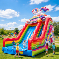 Château gonflable avec toboggan pour enfants et tout-petits, en PVC, pour fêtes et jeux d'intérieur, usage commercial