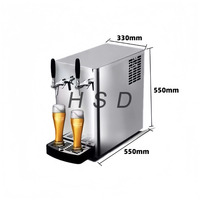 Système de refroidissement d'eau pour bière pression à 2 robinets, équipement de brasserie avec capacité de 5L