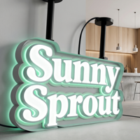 Letrero Decorativo Moderno para Bistro, Letrero Personalizado con Letras en 3D, Letreros de Café Iluminados con LED