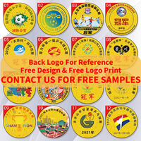Stock de cadeaux scolaires imprimés avec logo gratuit Médailles de sport sculptées pour Taekwondo et Marathon Running Gold Silver Copper Plated Metal Awards