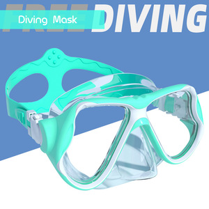 Masque de plongée à double lentille, verre trempé de 4,0 mm, silicone liquide, plongée en apnée pour adultes, anti-buée, protection UV - Product Image 2