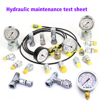 Kit de diagnostic pour distributeur de pompe hydraulique d'excavatrice, pièces de rechange, groupe de manomètres de pression hydraulique