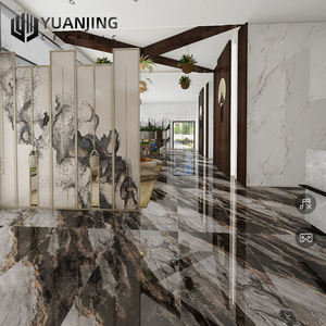 بلاط سيراميك بورسلين فاخر لامع مصقول مزجج للمنازل والحمامات والصالات بتصميم رخامي من الصين عرض حصري - Product Image 3