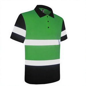 Ropa de Trabajo de Alta Visibilidad, Secado Rápido, Transpirable, Camiseta Suave con Detalles Reflectantes, Manga Corta, Panel de Contraste, Tejido Transpirable - Product Image 1