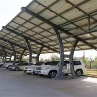 Structure de carport solaire économique de haute qualité galvanisée à chaud pour les petites et moyennes surfaces de stationnement, système de support photovoltaïque, marque Jingshuo