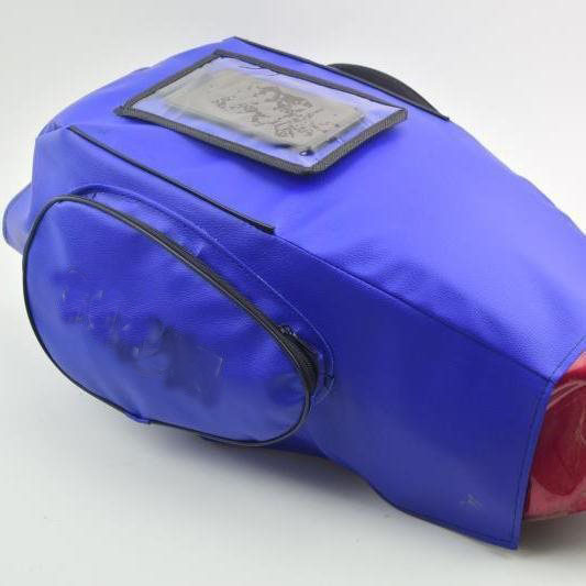 Cuero de calidad pesada azul (con bolsa de navegación para teléfono móvil)