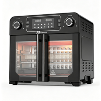 Four à friture sans huile ANBOLIFE, 16-en-1, en acier inoxydable, capacité 5 lb (pour poulet), friture à l'air, rôtissage, cuisson, grillade, toasts, déshydratation, réchauffage, pizza