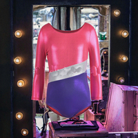 Tendance 2026 Justaucorps de danse d'entraînement personnalisé pour filles, en Spandex et Polyester, à manches longues et taille élastique, pour Pole Dance, été