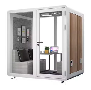 Cabine acoustique moderne en structure métallique démontable, ignifuge, écologique, insonorisée, portable, pour salle de piano ou atelier - Product Image 2