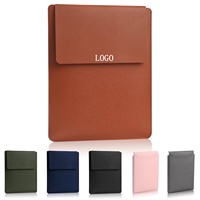 Housse d'ordinateur portable personnalisée pour le travail et les voyages urbains, sac de protection pour ordinateur portable en cuir PU, 14/13,3 pouces, housse magnétique pour ordinateur portable, tapis de souris