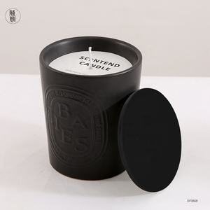 Commercio all'ingrosso personalizzato logo opache <span class=keywords><strong>candele</strong></span> navi Nordic goffrato di lusso grande vuoto <span class=keywords><strong>in</strong></span> <span class=keywords><strong>ceramica</strong></span> cero barattolo <span class=keywords><strong>per</strong></span> la realizzazione di <span class=keywords><strong>candele</strong></span> - Product Image 1