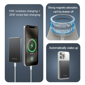 Miccell Wholesale 20W 5000mah Power Bank <span class=keywords><strong>portable</strong></span> ultra-fin à charge rapide <span class=keywords><strong>avec</strong></span> charge sans fil pour iPhone, Xiaomi - Product Image 3