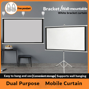 Schermo portatile per proiettore <span class=keywords><strong>Mobile</strong></span> con treppiede in piedi da 84 pollici schermo di proiezione per esterni o interni con bianco opaco - Product Image 5