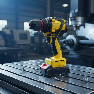 <span class=keywords><strong>Perceuse</strong></span> à percussion magnétique sans fil 21V à vitesse variable, alimentée par batterie au lithium, pour l'usinage et la fabrication de quincaillerie (vente en gros) - Product Image 1