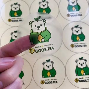 Autocollant transparent personnalisé pas cher pour bouteille de vin, avec logo, rond ou carré, auto-adhésif, étanche - Product Image 4