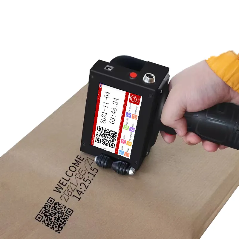 Portable Lightweight Quick Drying Hand Held Batch Number Handheld Inkjet Printer Expiry Date Coder Machine On Plastic Bag