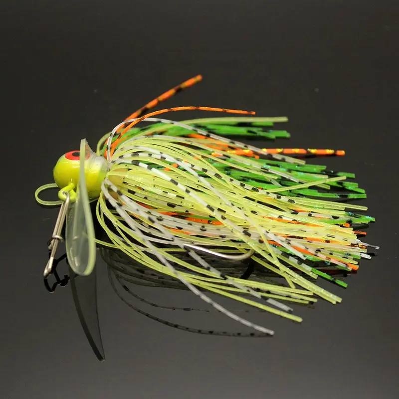 14g 17g Spinner bait Swim Chatter Jig ChatterBaits With Mustard Fish Hook