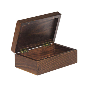 <strong>Wooden</strong> <strong>Box</strong> With Hinged Lid, <strong>Wood</strong> <strong>Storage</strong> <strong>Box</strong> With Lid - Product Image 1