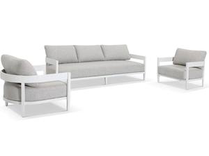 Juego <span class=keywords><strong>de</strong></span> Sofás para Exteriores Hechos a Mano con Recubrimiento <span class=keywords><strong>de</strong></span> Polvo <span class=keywords><strong>de</strong></span> Aluminio Blanco, Resistentes a la Intemperie, <span class=keywords><strong>Muebles</strong></span> <span class=keywords><strong>de</strong></span> Jardín <span class=keywords><strong>de</strong></span> Lujo - Product Image 3