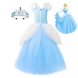 2023 חדש עיצוב נסיכת שלג לבן ילדי בגדים יפה טול ילדה טוטו שמלה