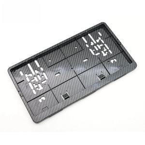 Cadre de plaque d'immatriculation en plastique PP standard européen avec motif en fibre de carbone personnalisé, support de plaque d'immatriculation pour voiture - Product Image 3