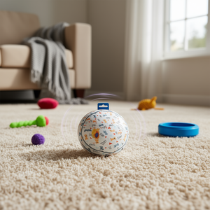 Jouet interactif pour chat à détection de mouvement rechargeable, balle automatique pour jeu en intérieur, motif de dessin animé, jouet pour animaux de compagnie en plastique - Product Image 2
