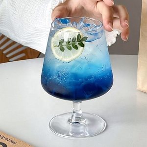 Verres à Brandy Modernes Minimalistes en Cristal Soufflé à la Main, Verres à <span class=keywords><strong>Vin</strong></span> à Pied Court, Verres à Cognac, Verres à Dégustation de Cocktails - Product Image 4